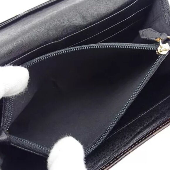 VERSACE Long Wallet Croco Style Authentic Used - Picture 6 of 7